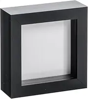 Nicola Spring 3D Shadow Box Photo Frame - 4 x 4" (10 x 10cm) - Pack of 1 - Black 3D Photo Frame Picture Frame Box Small Square Display Case for Crafts, Keepsakes, Wedding, Graduation