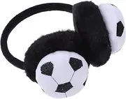 [Ipetboom] Lovely Plush Winter Earmuff for Durable Protective Ear Cover Lightweight Ear Warmer for Outdoor Activities and Sports and Football Design