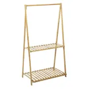 Cooper & Co. Anori 2 Tier Natural Indoor Bamboo Plant Stand/Hanging Bar 127.5cm