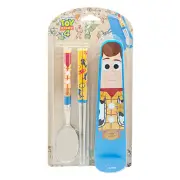Toy Story Woody Spoon Chopsticks Case Set Cutlery Cute Utensils for Kids