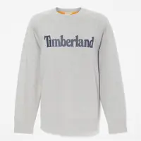 在飛比找蝦皮購物優惠-Timberland 男款 灰色 線型LOGO 長袖 大學T