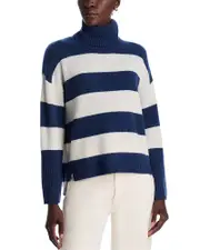 C by Bloomingdale's Cashmere Striped Turtleneck Sweater - Exclusive
