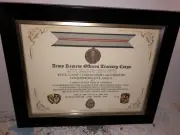 ARMY R.O.T.C. / CAMP COMMANDER'S LEADERSHIP COMMEMORATIVE MEDAL CERTIFICATE