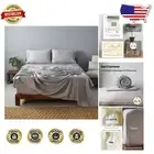 Deep Pocket Queen Size Giza Cotton Sheet Set - 4 Piece | Luxurious Light Gray
