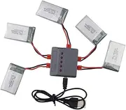 5PCS 3.7V 650mAh Lithium Battery with 5in1 Charger for SYMA X5HW X5HC Aerial Quadcopter RC Drone Battery Spare Parts