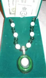 SOLD OUT Clarion-Pell Princess Grace Kelly Brazilian Aventurine Howlite Necklace