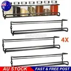 4/8PCS Spice Herb Jar Rack Holder Kitchen Door Cupboard Wall Storage Stand Shelf