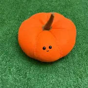 Rare Signed Lucy Sparrow Felt Pumpkin Plush - Whimsical Art Collectible