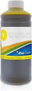 Eco Solvent Ink Roland Mimaki Mutoh Agfa Soljet Versa Printers, Quick-Drying, Vivid Colours, High Durability, UV Resistant. DX7, DX6, DX5 Print Heads Eco-Sol Cartridge (Yellow)