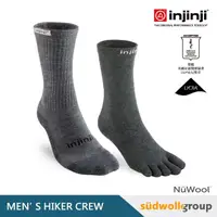 在飛比找momo購物網優惠-【Injinji】Hiker 男 羊毛中筒健行襪-外襪+內襪