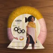 Lot of 2 NEW Yarnspirations Caron Big Donut O'Go Yarn - SOFT PINK/Gold
