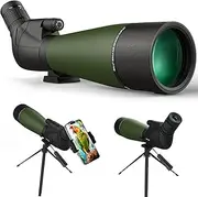 WOZEL 25-75X80 Spotting Scopes for Target Shooting - HD Spotter Scope with Tripod Carrying Bag & Smartphone Holder - BAK4 Waterproof Spotting Scope for Bird Watching Hunting Wildlife Viewing