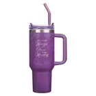 Extra Large Inspirational Scripture Engraved Insulated Stainless Steel Travel...
