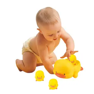 黃色小鴨水中有聲玩具組 1大3小 洗澡歡樂組88081