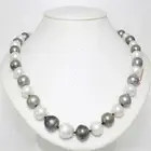 14kt Yellow Gold Clasp Baroque Gray Tahitian Pearl Graduated Necklace TPJ