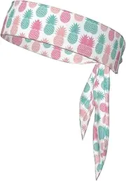 Colored Pineapple Sports Strap Double-Sided Headscarf Men's Bow Tie Sports Headscarf Running Yoga Exercise Headband