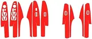 ATATNK Car Styling Black Carbon Decal Car Window Lift Button Switch Panel Cover Trim Sticker 4 Pcs/Set Compatible for Hyundai Tucson 2005-2013(Ice matt red,LHD)