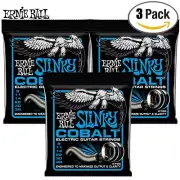 3-PACK Ernie Ball 2725 Extra Slinky Cobalt Electric Guitar Strings 8-38