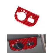 Carbon Fiber Headlight switch Dim light Frame Sticker For Audi TT 8N Coupe Red (for: Audi)