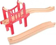 Vaguelly The Train Wooden Track Set 1 Set of Train Bridges Connectors and Accessories for Boys and Girls