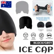 Migraine Relief Ice Head Wrap Headache Hat Cold Therapy Cap Eye Mask Reuseable