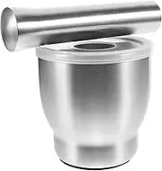 LIFKOME 1Set Stainless Steel Garlic Crusher Manual Grinding Bowl and Pestle for Seasonings Spices and Food Ergonomic Design Easy to Clean Kitchen Tool