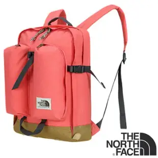 【美國 The North Face】新款 輕量防潑水多功能後背包17L(日用電腦書包_可容13吋筆電_抗撕裂).運動休閒/CJ6P 珊瑚粉紅/芥末棕