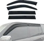 AUSGO Weathershields Compatible with Toyota Land Cruiser Landcruiser 100/105 LC100 / LC105 1998-2007, Weather Shields Window Visors Wind Deflectors Sun Rain Guard 4PCS Set