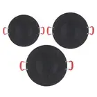 Korean Grill Pan Non Stick Round Portable BBQ Flat Griddle Outdoor Camping AU