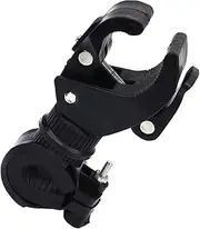 Bike Flashlight Holder Rotatable Mount for Mountain Bikes Torch Clip Stable Flashlight Stand Durable Plastic Construction Convenient Night Riding Accessory