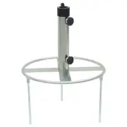 Parasol Base with Ground Spikes for 38 48mm Silver Steel Umbrellas Outdoor