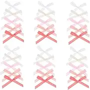 100pcs Silk Fabric Bowknots Bows Miniature Bow Tie Accessory for Decor for Home Party