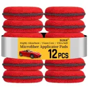 Sukh 12 Pack Microfiber Foam Car Wax Applicator Pad - Foam Applicator Pads De...