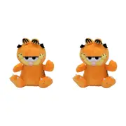 2PK Garfield Small Plush Soft Stuffed Animal Cuddle Toy Kids/Children Orange 3y+
