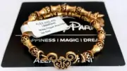 New Disney Parks Alex and Ani Mickey Filigree Tubes Wrap Bracelet Gold