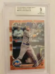 2019 1st Bowman Chrome Draft Orange Refractors #1/25 Jake Mangum BGS 9 Tampa Bay