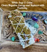 Smudge Stick. Sage And Cedar. Wicca. Witchcraft