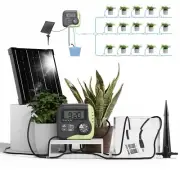 Raddy WS-1 Drip Irrigation Kit, 5W Solar Powered Automatic Watering System, E...