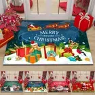 Christmas Door Mat Carpet Santa Doormat Welcome Xmas Floor Rugs Home Decoration