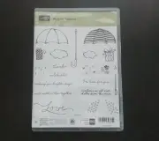 *NEW* Stampin Up! Weather Together Clear Stamps [Set of 20] Umbrella Rain Clouds