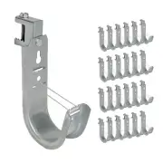 Beam Clamp J Hook 2” with Retainer Clip - Galvanized Steel Cable Management H...