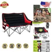 Portable Double Camping Chair with Dual Cup Holders - Ideal for Outdoor Comfort