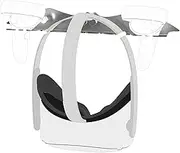 Geekria Wall Mount Stand Compatible with Meta Quest 3, Pro, 2, Valve Index, HTC Vive, PlayStation VR2, Sturdy Storage Bracket, VR Headset and Controller Holder Hook (Silver)