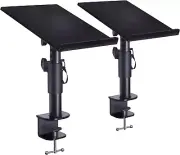 Studio Monitor Stands - Music Studio Desktop Speaker Stands - 2 Pack 12X9 Clamp-