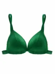 NWT COSABELLA DOLCE TRI SOFT PUSH UP BRA WIRE FREE Size P S Vibrant Green