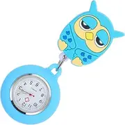 [Holibanna] Nurse Watch Fashion Nurses Watch Retractable Watch Cartoon Brooch Watch Clasp Clip-on Watch Brooch Watch with Second Hand Hanging Watch Pocket Watch Stretchable Watch Blue