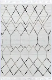 Ares Dorian Geometric Cream and Taupe Rug