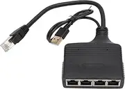 Gigabit Internet Splitter, Ethernet Splitter RJ45 Interface Stable 1 in 4 Out for TV Computer, Denashgh2qt4ozix