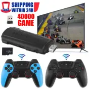 128G 4K Video Game Console Retro TV Stick HDMI 2 Wireless Controller 40000+Games