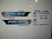 Gilmer Texas Police Patrol Vehicle Decals 1:24